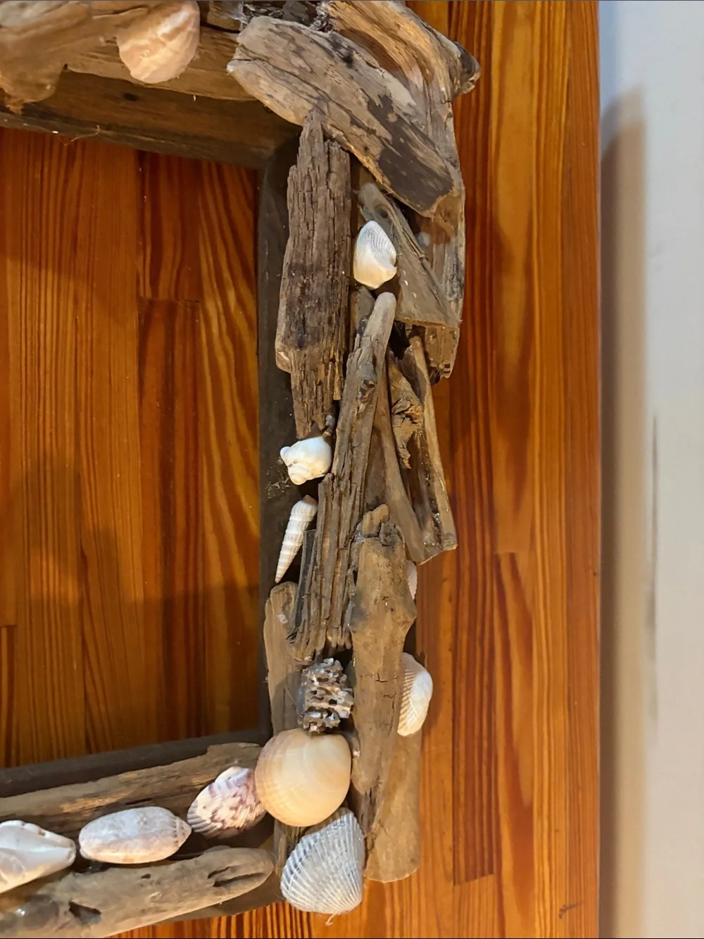 Real Driftwood & Seashell Decorative Photo Frame Handmade Coastal Nautical Decor
